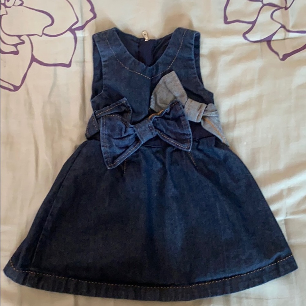 D&G girls Authentic Denim Dress with bows